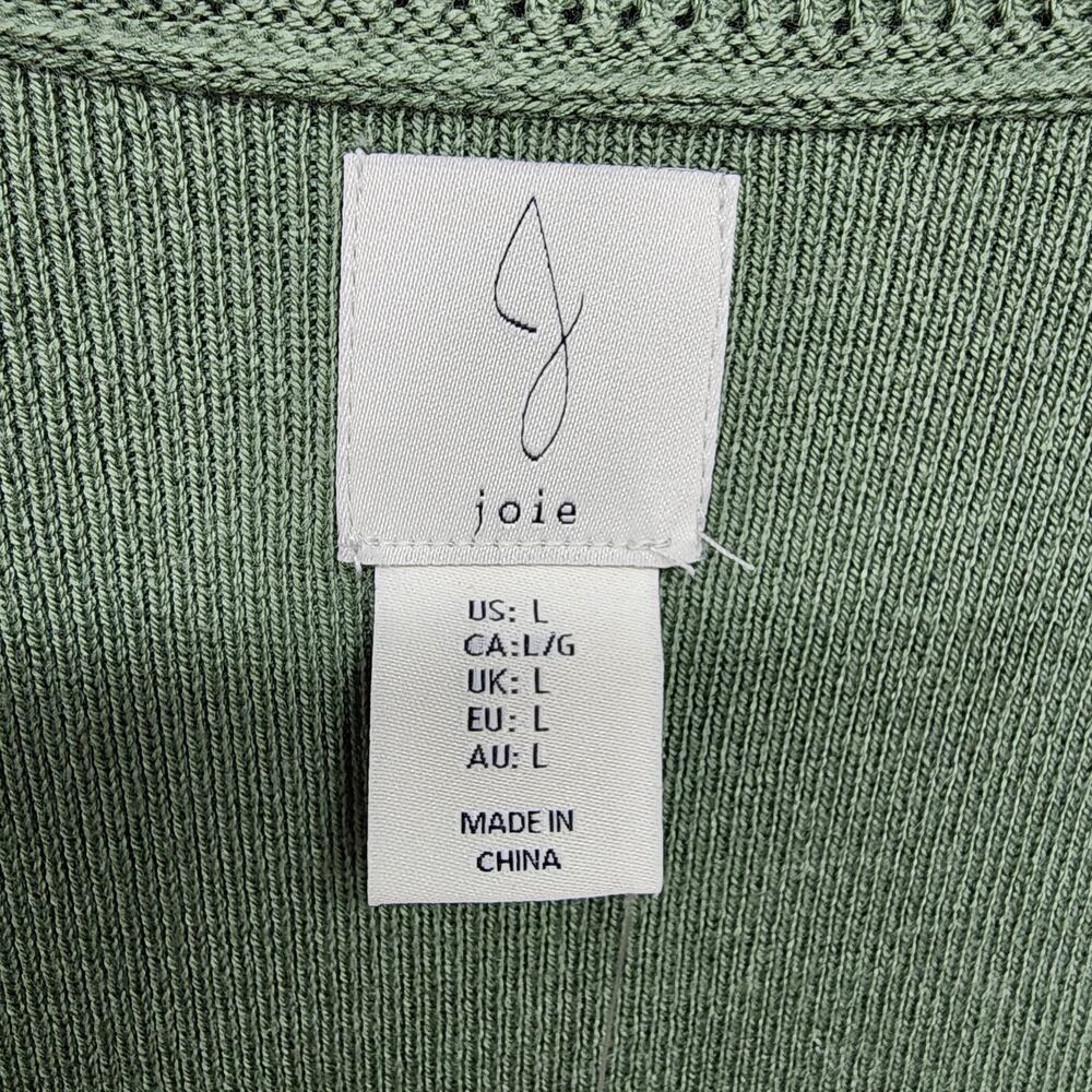 NWT Joie Cardigan Sweater Women Large Green Button Front Career Preppy Retro - Picture 7 of 11